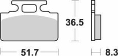 SBS - PLACUTE FRANA SCOOTER CERAMIC - 110HF = 618HF