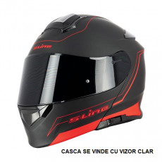 SIFAM - Casca Flip-up S-LINE S550 - NEGRU/ROSU, S
