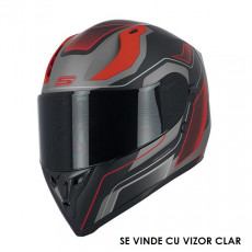 SIFAM - Casca Full-face S-LINE S441 VENGE - NEGRU / ROSU, XS