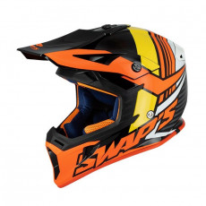 SIFAM - Casca Offroad SWAP's S818 - NEGRU / ALB / GALBEN / PORTOCALIU, S