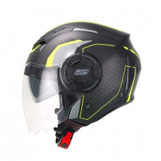 SIFAM - Casca Open-face S-LINE S749 TWISTER - NEGRU/GRI/GALBEN, S