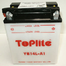 TOPLITE YUASA - YB14L-A1 (CU INTR., NU INCL. ACID)