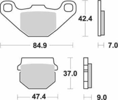 SBS - PLACUTE FRANA SCOOTER CERAMIC - 101HF = 544HF