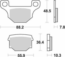 SBS - PLACUTE FRANA SCOOTER CERAMIC - 203HF