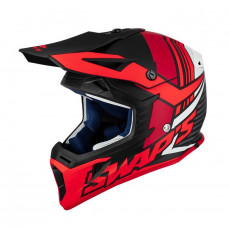 SIFAM - Casca Offroad SWAP's S818 - NEGRU / ALB / ROSU MAT, S