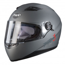 PILOT - Casca Full-face FR3 (cu ochelari soare) - gri mat, XL