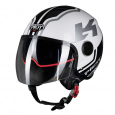 PILOT - Casca Open-face FAZER (sun visor) - XS, alb / gri [bicolor]