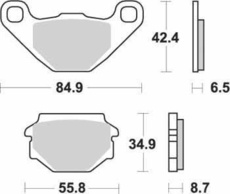 SBS - PLACUTE FRANA SCOOTER CERAMIC - 113HF = 651HF