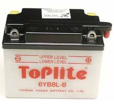 TOPLITE YUASA - 6YB8L-B (CU INTR., NU INCL. ACID)
