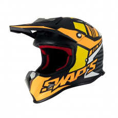 SIFAM - Casca copii Offroad SWAP's S885 - negru / galben / portocaliu, S