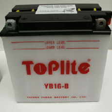TOPLITE YUASA - YB16-B (CU INTR., NU INCL. ACID)