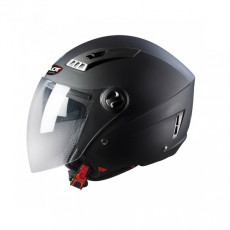 PILOT - Casca Open-face KIRON 3 (cu ochelari soare) - negru mat, L