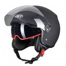PILOT - Casca Open-face FAZER (sun visor) - XS, negru mat [monocolor]