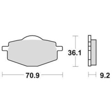 SBS - PLACUTE FRANA SCOOTER CERAMIC - 107HF