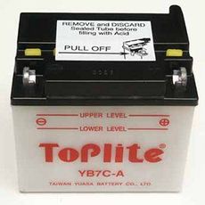 TOPLITE YUASA - YB7C-A / GM7CZ-3D (CU INTR., NU INCL. ACID)