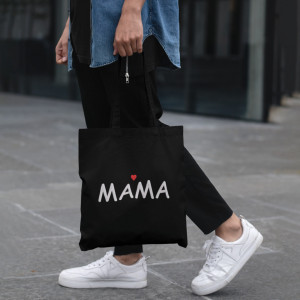Geanta bumbac organic brodata personalizata "Super mama"