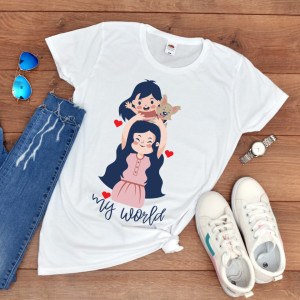 Tricou personalizat mama "Girl&puppy"