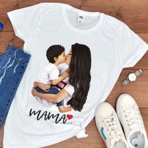 Tricou personalizat mama "Mamica cu baietel"