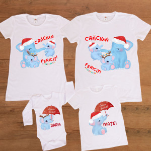 Set familie personalizat "Elefanti"