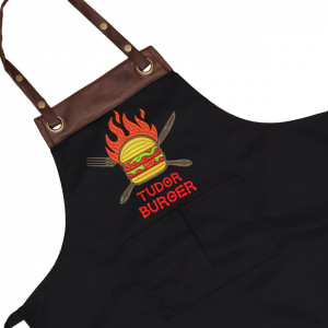 Sort personalizat brodat "Hot burger"