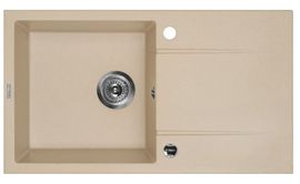 PIVA Chiuveta Granit SINK ONE BOWL WITH DRAINING BOARD, WITH FITTING, SANDY GRANITE