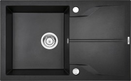 ANDANTE GRAPHITE METALIC GRNITE SINK 1BOWL WITH DRAINER WITH FITTING
