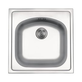 SALSA 1-BOWL S/S SINK WITHOUT DRAINING BOARD, WITH FITTINGS, SATIN