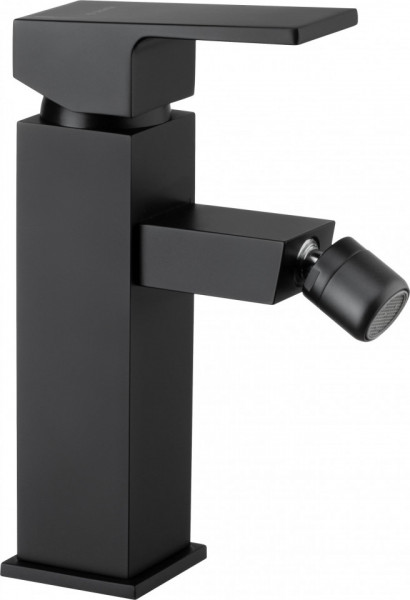 Anemon Black baterie de bideu cu sistem de dop automat finisaj negru