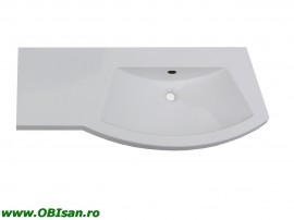 Lavoar 110 cm stanga din marmura artificiala 110x52x15cm pentru mobilier 40101, 40201, 40301, 40401,