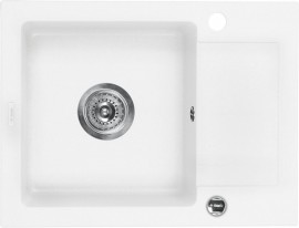ZORBA ALABASTER METALIC GRANITE SINK 1 BOWL WITH DRAINER WITH FITTING