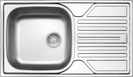 LEGATO DECOR SINK ONE BOWL WITH DRAINER, 2'' OUTFLOW WITH FITTING