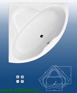 Capri 120 Kit montaj (Set picioare + Sistem de scurgere cu preaplin automat PVC + sistem de prindere la perete)