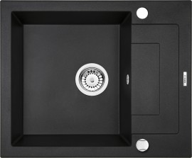 RAPIDO GRAPHITE METALIC GRNITE SINK 1BOWL WITH DRAINER WITH FITTING