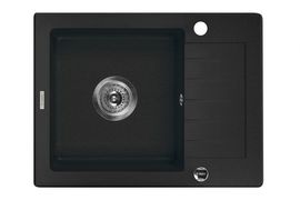 ZORBA SINK ONE BOWL WITH DRAINER WITH FITTING, GRAPHITE GRANITE