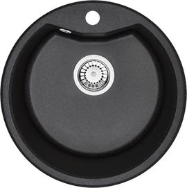 FIESTA Chiuveta Granit 1-BOWL SINK, ROUND, WITH FITTINGS, GRAPHITE GRANITE