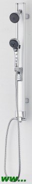 Set de dus: dispersor 3 functii, dispersor fix 3 functii, furtun, suport de dus