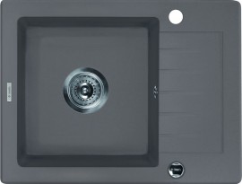 Chiuveta Granit ZORBA GREY METALIC GRANITE SINK 1 BOWL WITH DRAINER WITH FITTING