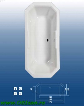 Nostalgie 175 Kit montaj (Set picioare + Sistem de scurgere cu preaplin automat PVC + sistem de prindere la perete)
