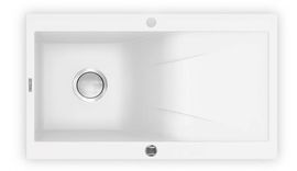 Chiuveta Granit RAPSODIA 1-BOWL SINK WITH DRAINING BOARD, WITH FITTINGS, ALABASTER GRANITE