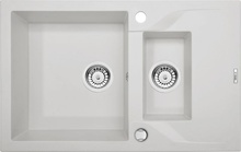 ANDANTE ALABASTER METALIC GRANITE SINK 1,5 BOWLS WITH DRAINER WITH FITTING