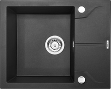 ANDANTE GRAPHITE METALIC GRNITE SINK 1BOWL WITH DRAINER WITH FITTING