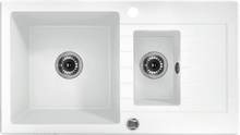 Chiuveta Granit ZORBA ALABASTER METALIC GRANITE SINK 1,5 BOWLS WITH DRAINER WITH FITTING