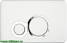 INFINITY Rezervor incastrat , asezat, cu functie Dual Flush (3/6l) cu picioare+clapet finisaj alba