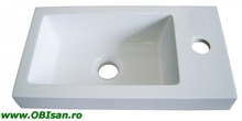 Lavoar alb 40x9,80x22cm pentru mobilier 41000, 41100, 41200