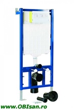 INFINITY Rezervor incastrat , asezat, cu functie Dual Flush (3/6l) cu picioare+clapet finisaj alba