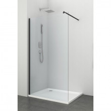 Paravan de dus finisaj negru tip Walk-in Sanotechnik Young Black - sticla 6mm