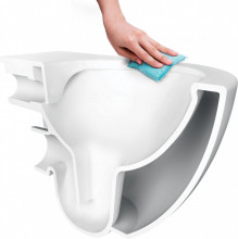 Peonia Vas WC suspendat, alb capac inclus CDED6ZPW