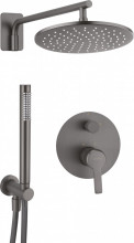 Arnika Titan Set de dus incastrat cu baterie , para de dus si dispersor fix, finisaj titanium NACD9QP