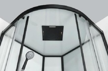 CL73 Cabina de dus completa SKY1 profile negre cu montaj rapid QuickLine