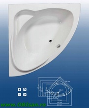 Jamaica 150 Kit montaj (Set picioare + Sistem de scurgere cu preaplin automat PVC + sistem de prindere la perete)